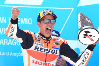 Podium : le vainqueur Marc Marquez, Repsol Honda Team