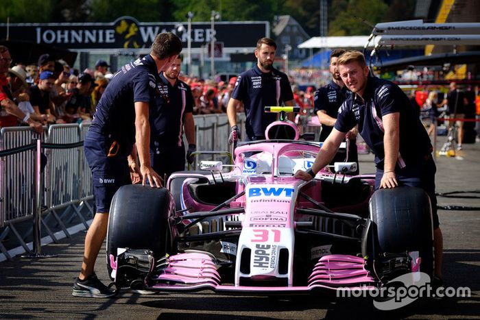 El Force India VJM11 de Esteban Ocon