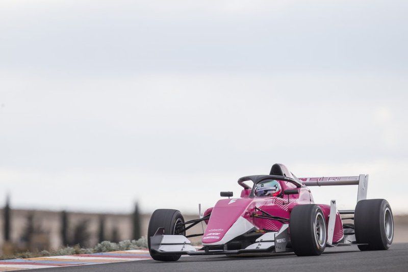 Track action in the W Series Tatuus F3 T-318 car 