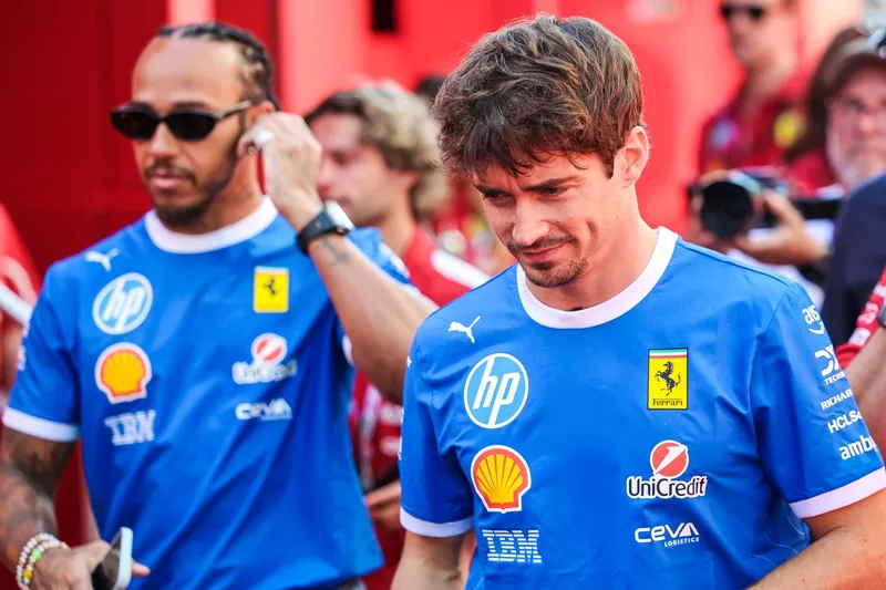 Charles Leclerc, Ferrari, Lewis Hamilton