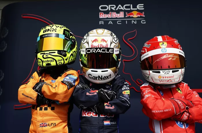 Fans of Charles Leclerc, Ferrari, Lando Norris, McLaren, Max Verstappen, Red Bull Racing