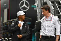 Lewis Hamilton, Mercedes-AMG F1 and Toto Wolff, Mercedes AMG F1 Director of Motorsport