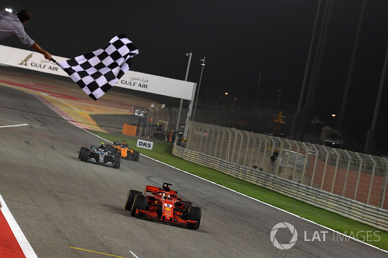 Yarış galibi Sebastian Vettel, Ferrari