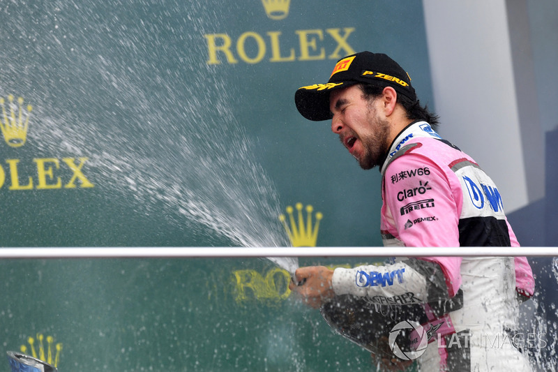 Podium: tercero Sergio Perez, Force India