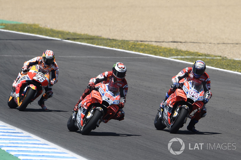 Dani Pedrosa, Jorge Lorenzo e Andrea Dovizioso