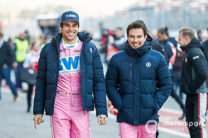 Lance Stroll, Racing Point, y Sergio Perez, Racing Point 