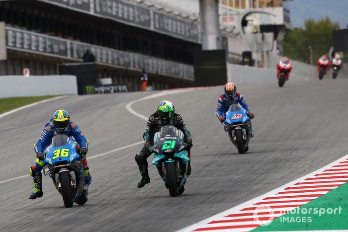 Joan Mir, Team Suzuki MotoGP, Franco Morbidelli, Petronas Yamaha SRT