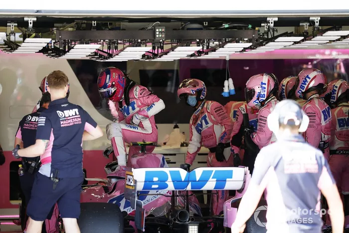 Lance Stroll, Racing Point RP20, se retira de la carrera