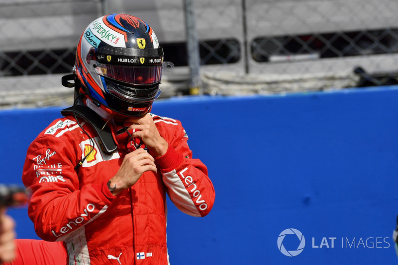 Pole sitter Kimi Raikkonen, Ferrari