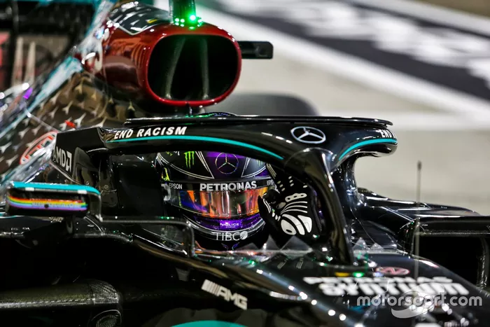 Ganador de la pole Lewis Hamilton, Mercedes