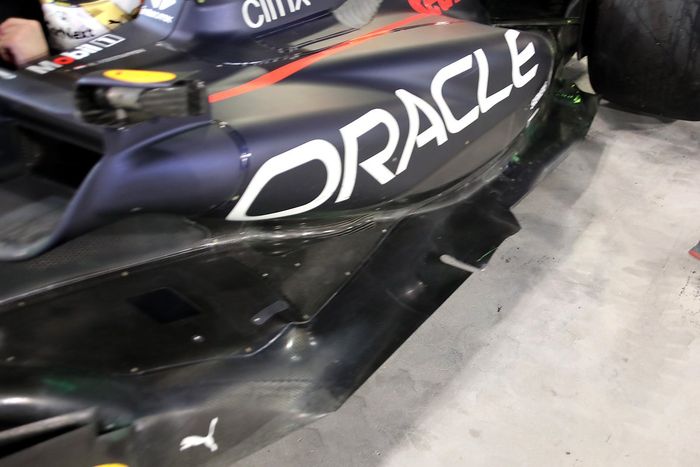 Detalle lateral del Red Bull Racing RB18 