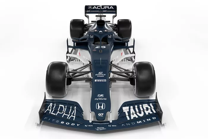 AlphaTauri AT02 with Acura sponsor 

