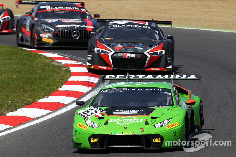 #63 GRT Grasser Racing Team Lamborghini Huracan GT3: Nicolas Pohler, Mirko Bortolotti