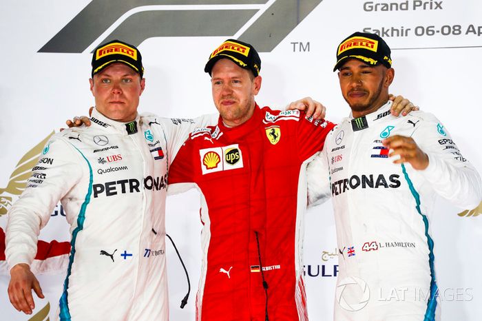 GP de Bahrein: 1º Vettel, 2º Bottas, 3º Hamilton