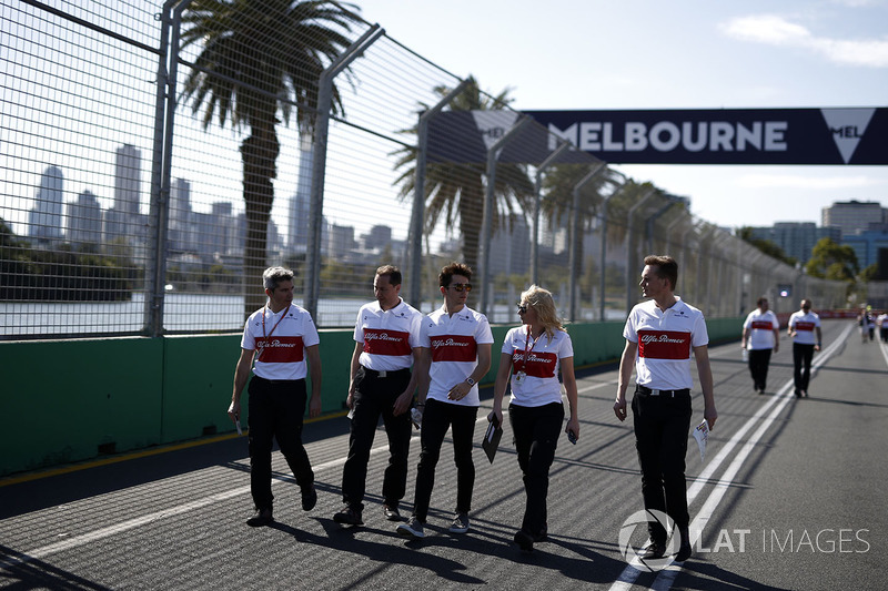 Charles Leclerc, Alfa Romeo Sauber F1 Team walks the track