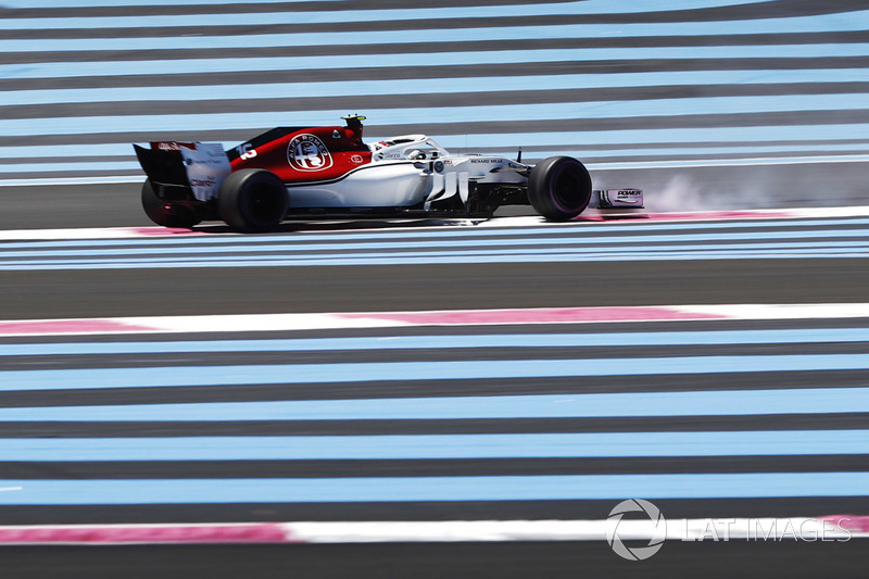 Charles Leclerc, Sauber C37, en tête-à-queue
