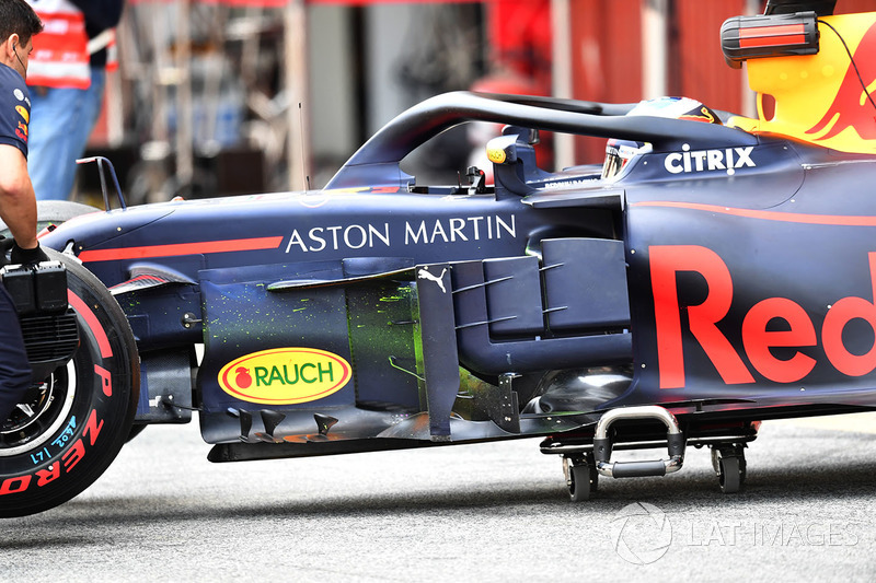 Daniel Ricciardo, Red Bull Racing RB14 con vernice aerodinamica sul bargeboard