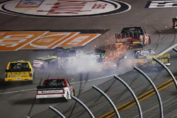 John Hunter Nemechek, SWM-NEMCO Motorsports Chevrolet, crash