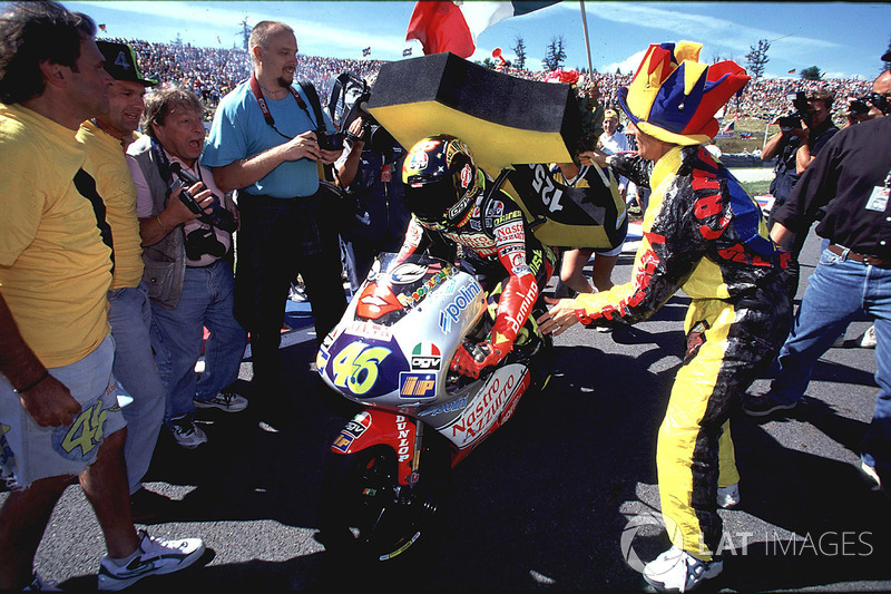 Valentino Rossi, Aprilia with fans