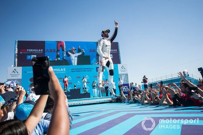 Ganador, Sam Bird, Envision Virgin Racing celebra