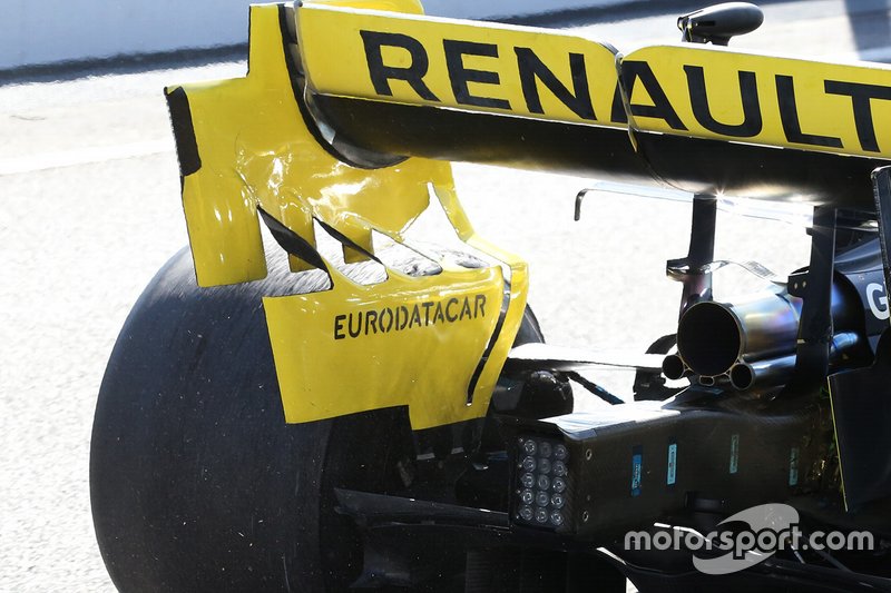 Renault RS19, szárnyvéglap, részlet