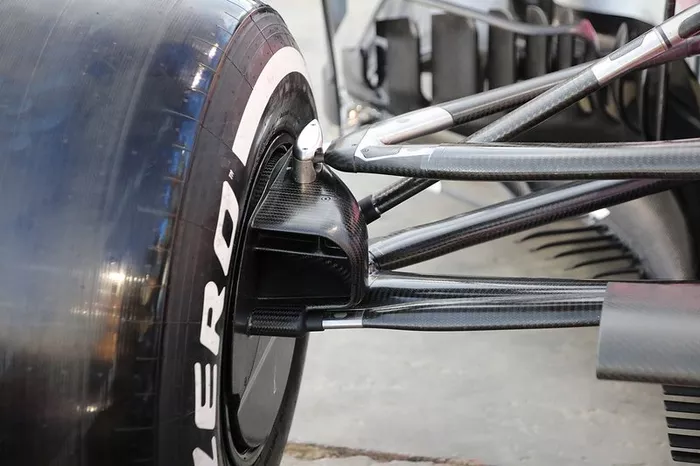 Detalle de la suspensión del Racing Point