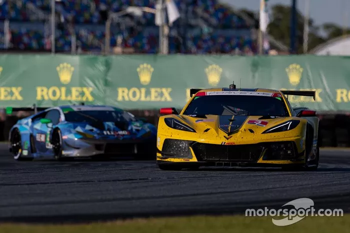 #3 Corvette Racing Corvette C8.R: Antonio Garcia, Jordan Taylor, Nick Catsburg / #44 GRT Magnus Racing Lamborghini Huracan GT3: John Potter, Andy Lally, Spencer Pumpelly, Marco Mapelli
