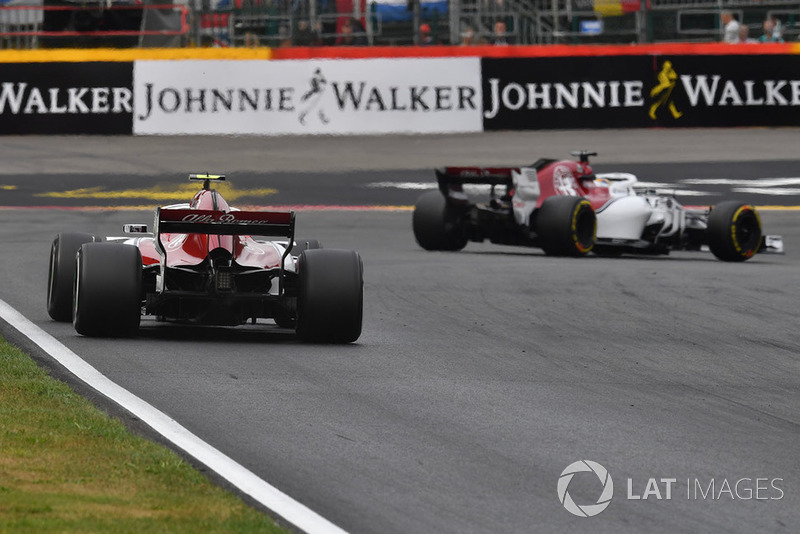 Charles Leclerc, Sauber C37 and Marcus Ericsson, Sauber C37