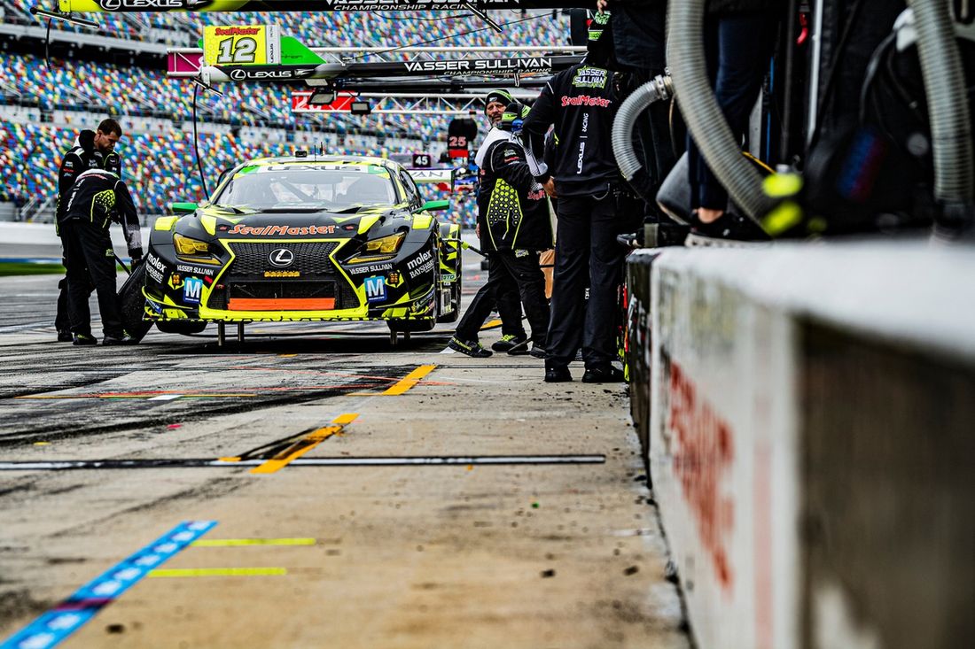 #12 Vasser Sullivan Racing Lexus RC F GT3: Jack Hawksworth, Parker Thompson, Frankie Montecalvo, Kyle Kirkwood