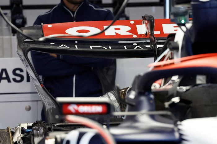 Detalle de la parte trasera del AlphaTauri AT04