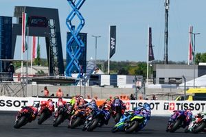 The MotoGP race start at Balaton Park.