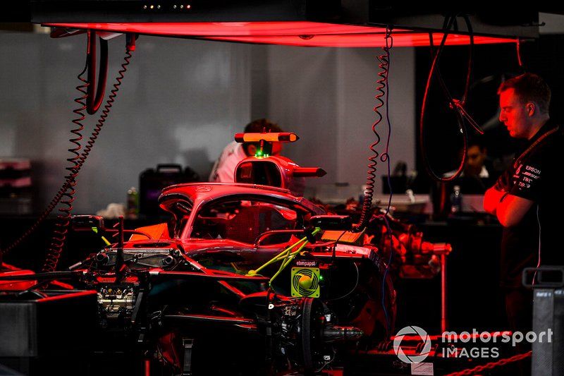 El coche de Valtteri Bottas, Mercedes AMG W10