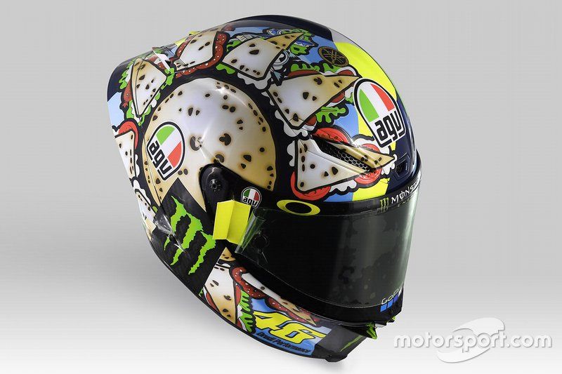 El casco de Valentino Rossi, Yamaha Factory Racing, para Misano
