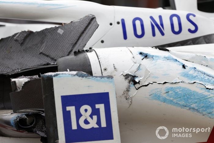 Daños en el coche de Mick Schumacher, Haas VF-21