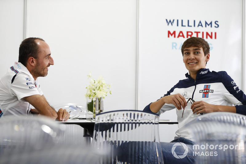 Robert Kubica, Williams Martini Racing, ve George Russell