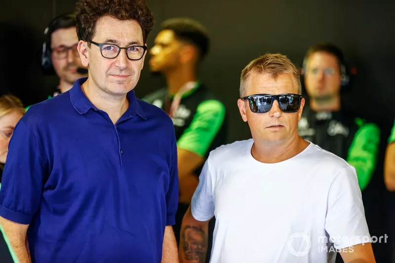 Mattia Binotto, PDG et directeur technique, Stake F1 Team KICK Sauber, Kimi Raikkonen