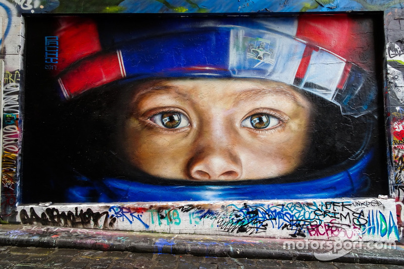 F1-Straßenkunst in Melbourne