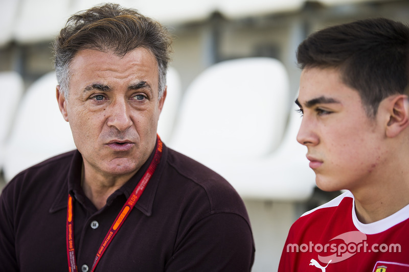 Jean Alesi met zijn zoon Giuliano Alesi, Trident