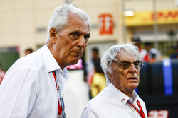 Marco Tronchetti Provera, vice-président Pirelli avec Bernie Ecclestone, président d'honneur de la F1