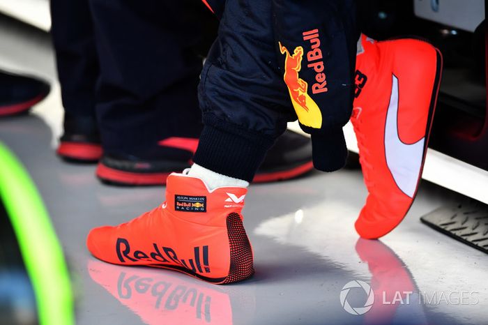 Los botines de Max Verstappen, Red Bull Racing