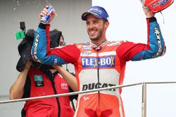 Podium: race winner Andrea Dovizioso, Ducati Team