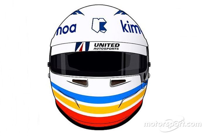 Capacete especial usado nas 24 Horas de Daytona de 2018