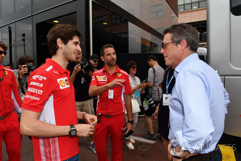 Antonio Giovinazzi, Ferrari, Hugh Grant