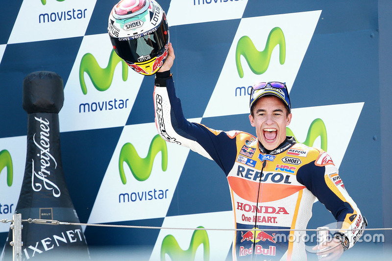 Podio: il vincitore della gara Marc Marquez, Repsol Honda Team