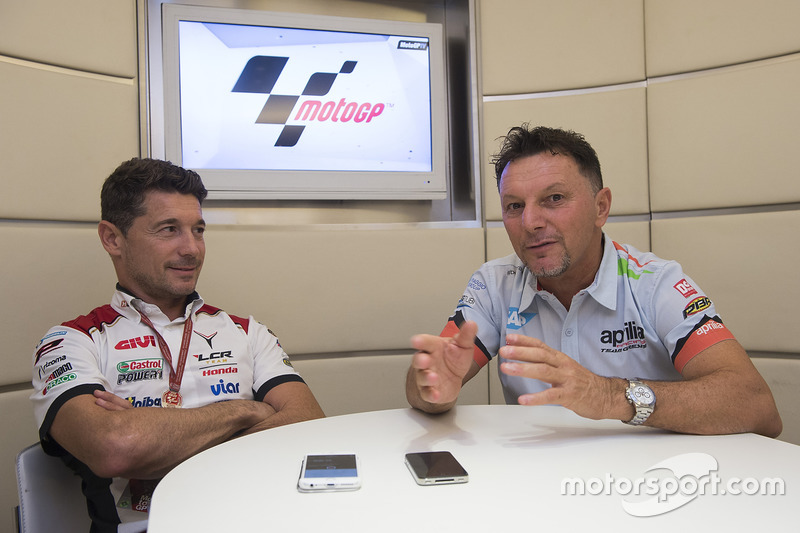 Lucio Cecchinello, Team LCR Honda Team Principal, Fausto Gresini, Aprilia Gresini Racing Team Team Principal