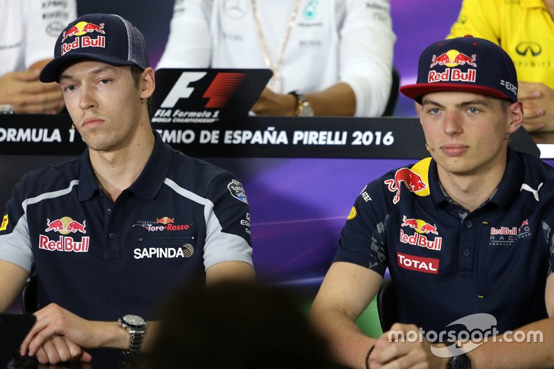 Daniil Kvyat, Scuderia Toro Rosso e Max Verstappen, Red Bull Racing