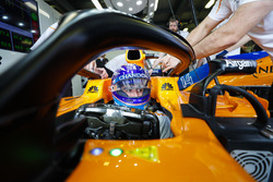 Fernando Alonso, McLaren, dans son cockpit