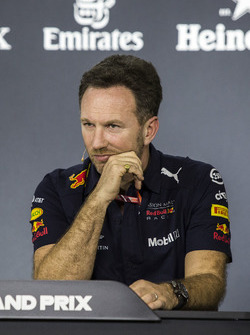 Christian Horner, team principal Red Bull Racing lors de la conférence de presse