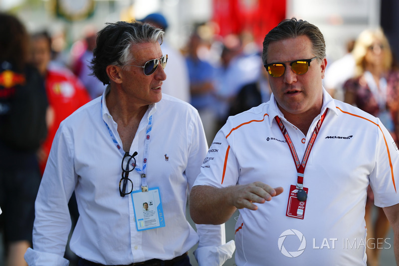 Lord Sebastian Coe with Zak Brown, McLaren Racing CEO