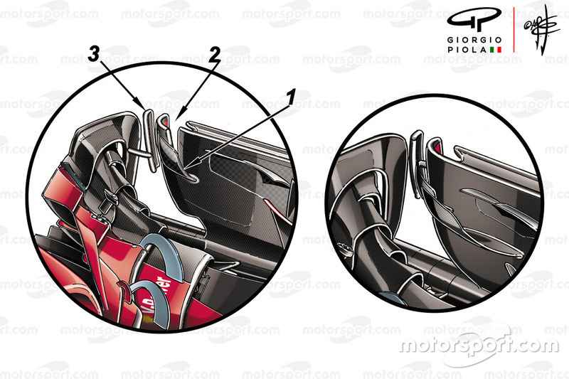Детали переднего крыла Ferrari SF71H